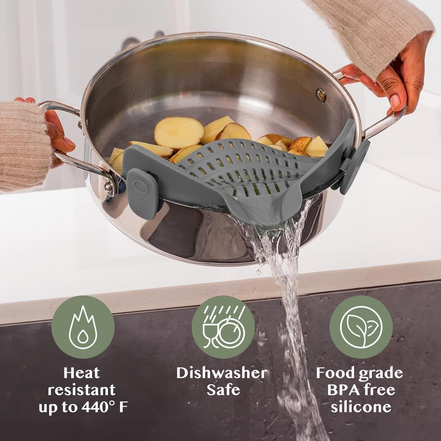 Safe Pasta Strainer